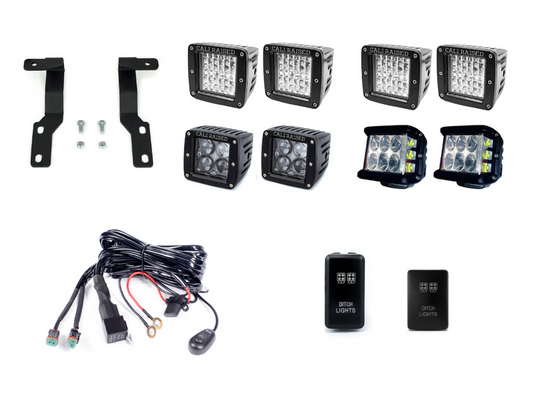Cali Raised Low Profile LED Ditch Light Brackets Kit | '05 - '15 Tacoma