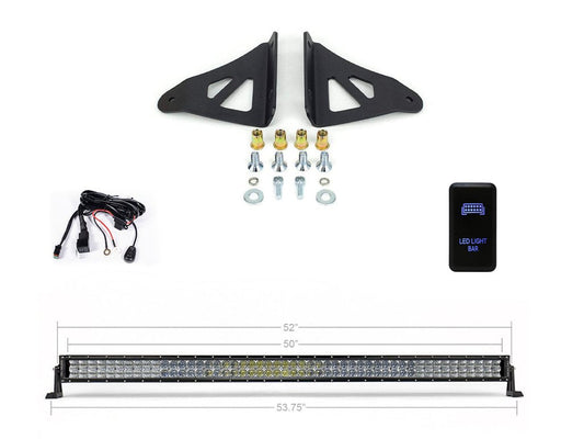 Cali Raised 52" Curved LED Light Bar Roof Brackets Kit | '05 - '23 Tacoma