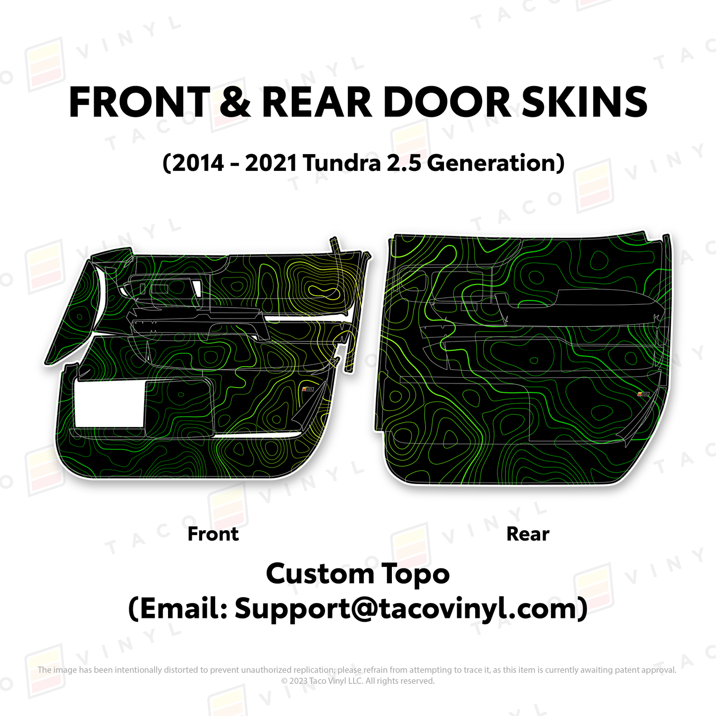 Taco Vinyl Tundra Door Skins | '14 - '21 Tundra
