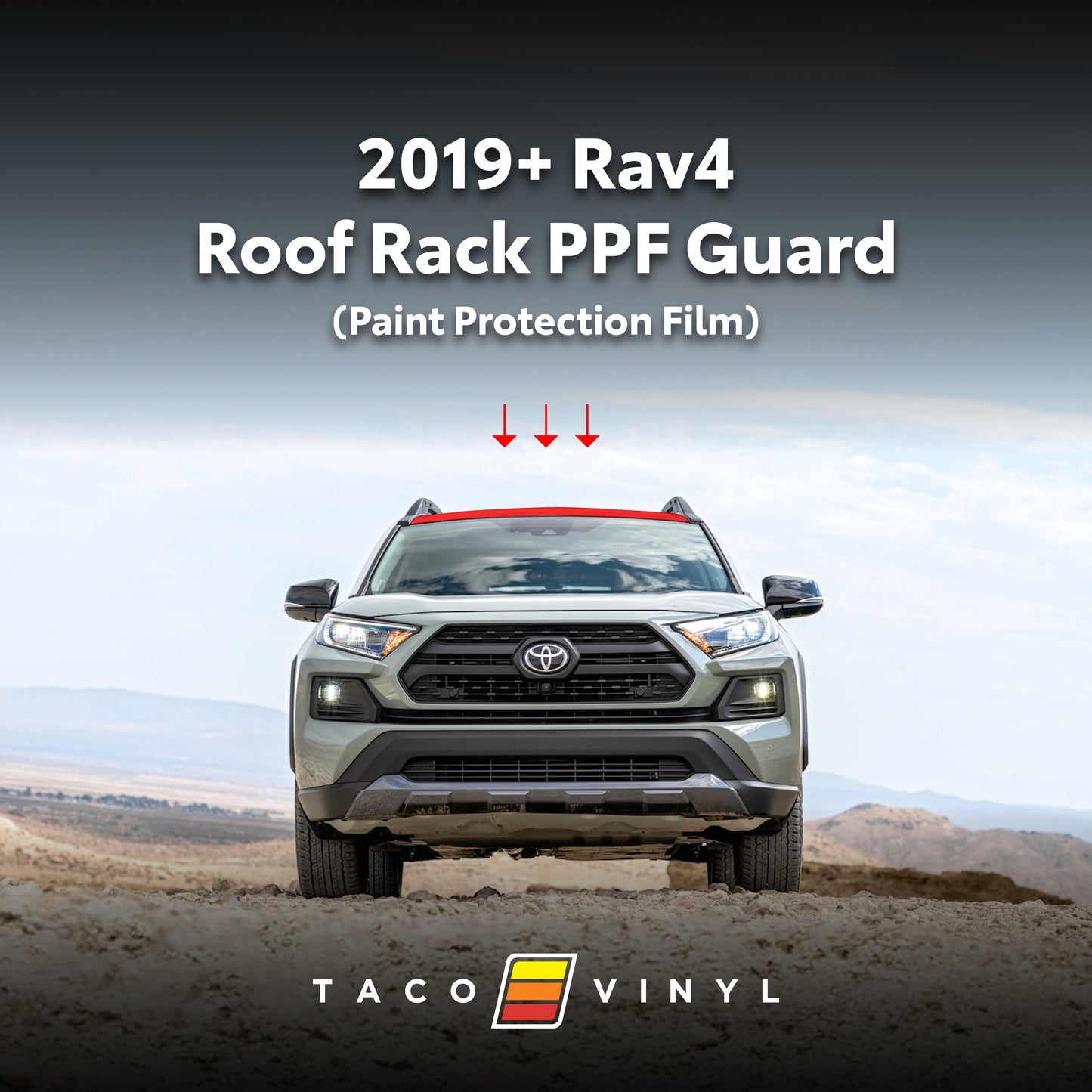 Taco Vinyl Rav4 PPF Roof Rack Guard | '19 - '25 Rav4