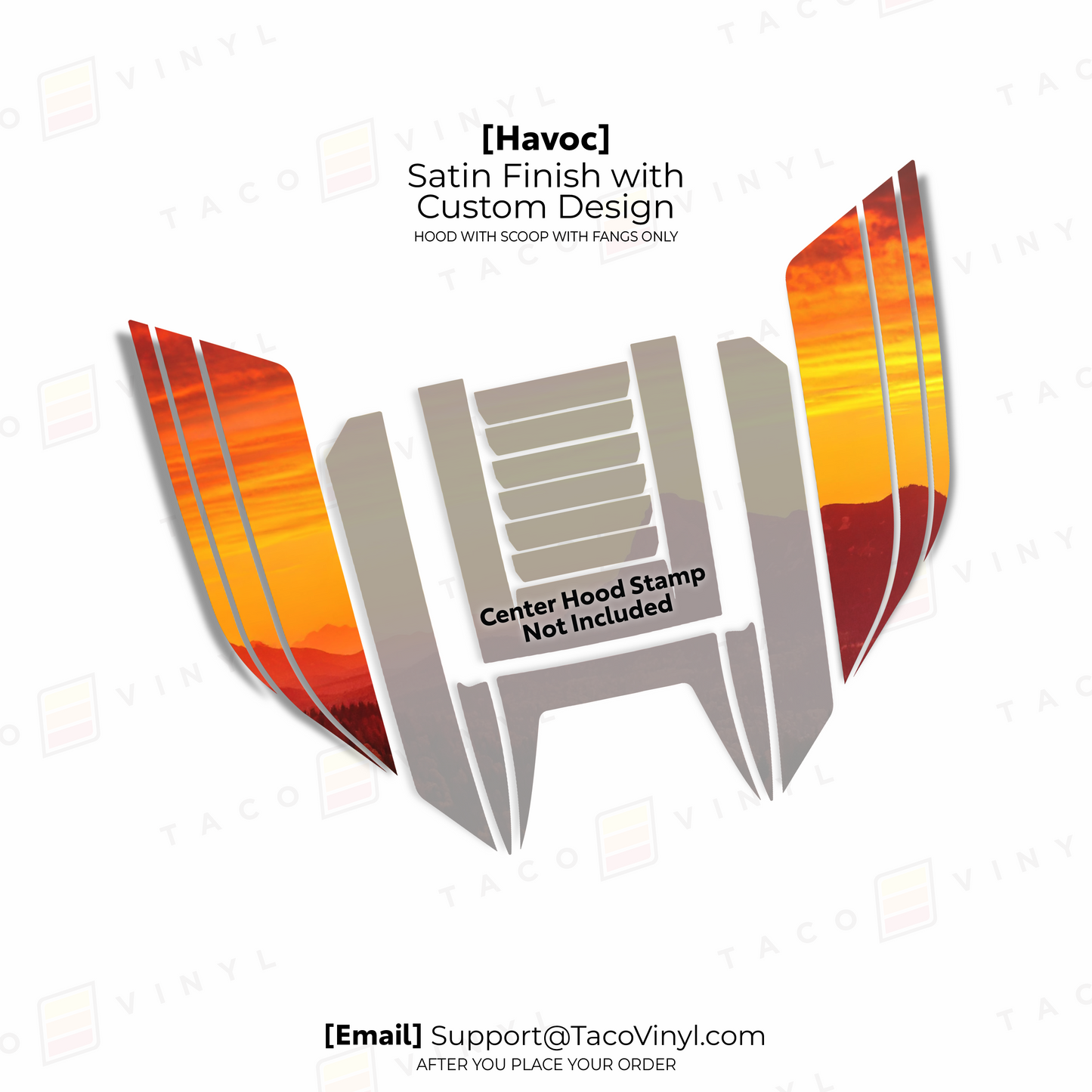 Taco Vinyl Tacoma/4Runner Havoc Hood Scoop Stamp | '24+ Tacoma/'25+ 4Runner