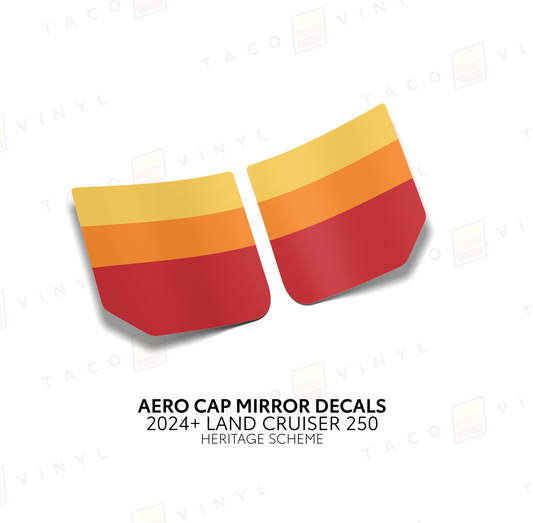 Taco Vinyl Land Cruiser 250 Aero Cap Mirror Decals | '24+ Land Cruiser