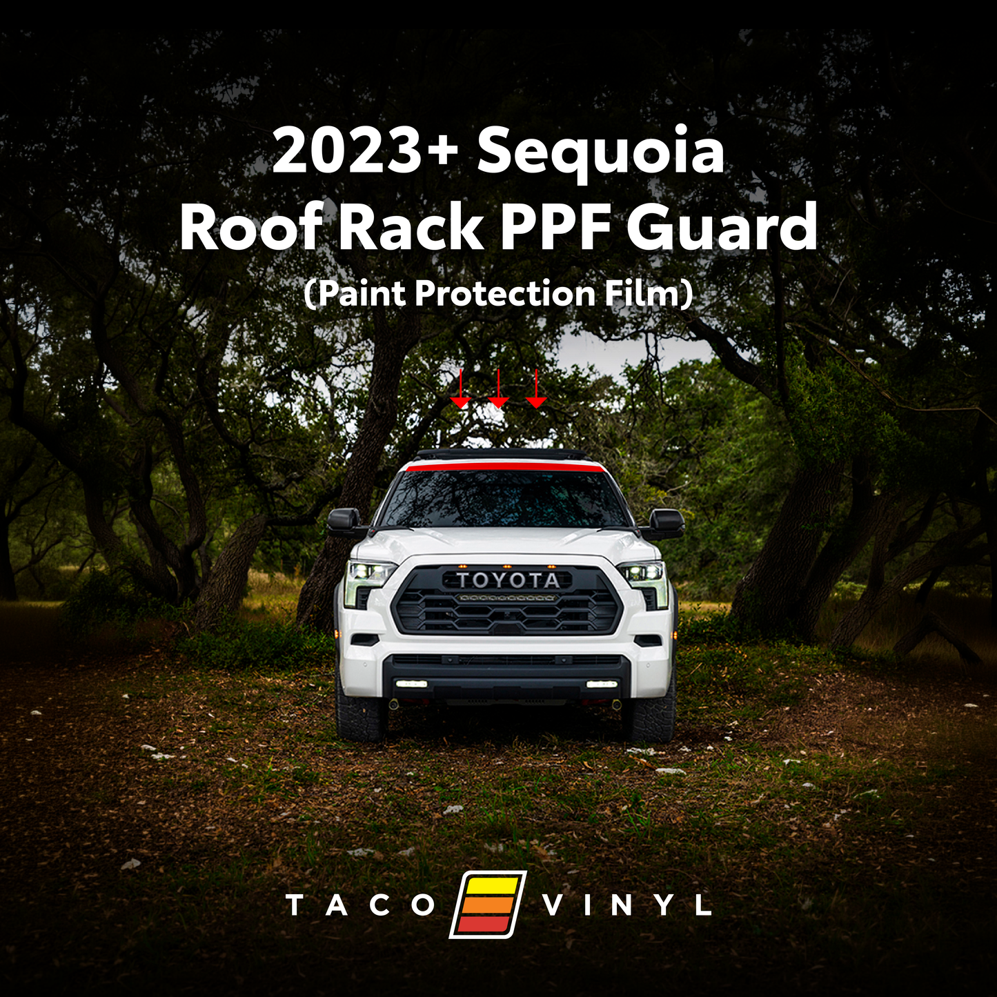 Taco Vinyl Sequoia PPF Roof Rack Guard | '23+ Seqouia