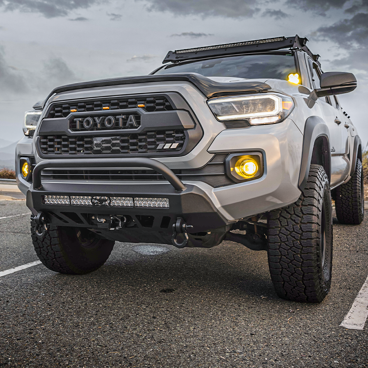 Cali Raised Upper LED Mount For Tacoma Stealth Bumper