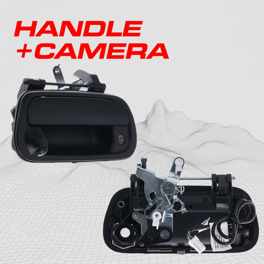 Toyota Tundra (2000-2006) Textured Black Replacement Tailgate Handle with Backup Camera