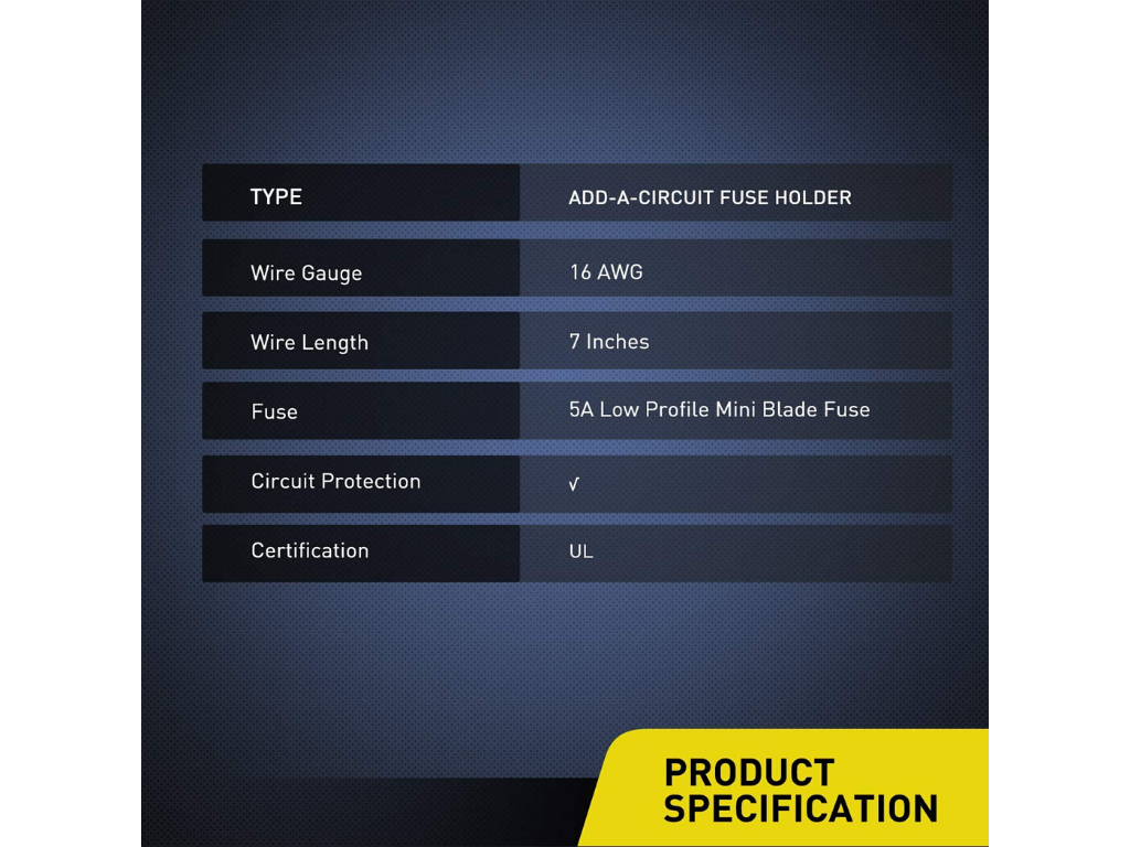 Cali Raised 12V Add A Fuse Kit W/5Amp Lo Profile Mini Blade Fuse