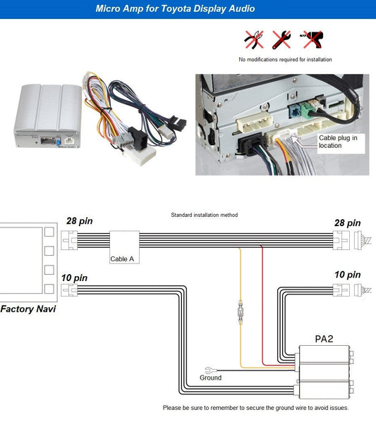 Beat-Sonic ENA-2T3 Plug & Play Encore Alpha Power Amplifier Kit | Select 2018+ Toyota/Lexus
