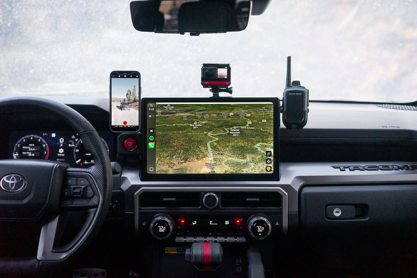 ICS Fab Toyota Tacoma Dash Mount (14” Screen) | '24+ Tacoma
