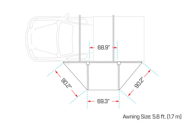 Ironman 4x4 DeltaWing 180º Freestanding Awning