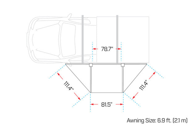 Ironman 4x4 DeltaWing 180º Freestanding Awning