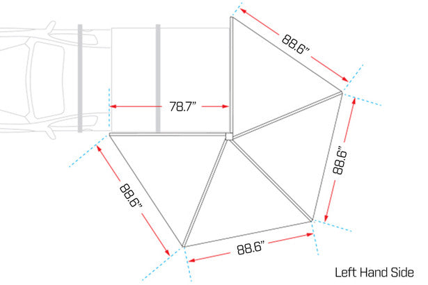 Ironman 4x4 DeltaWing 270º Freestanding Awning