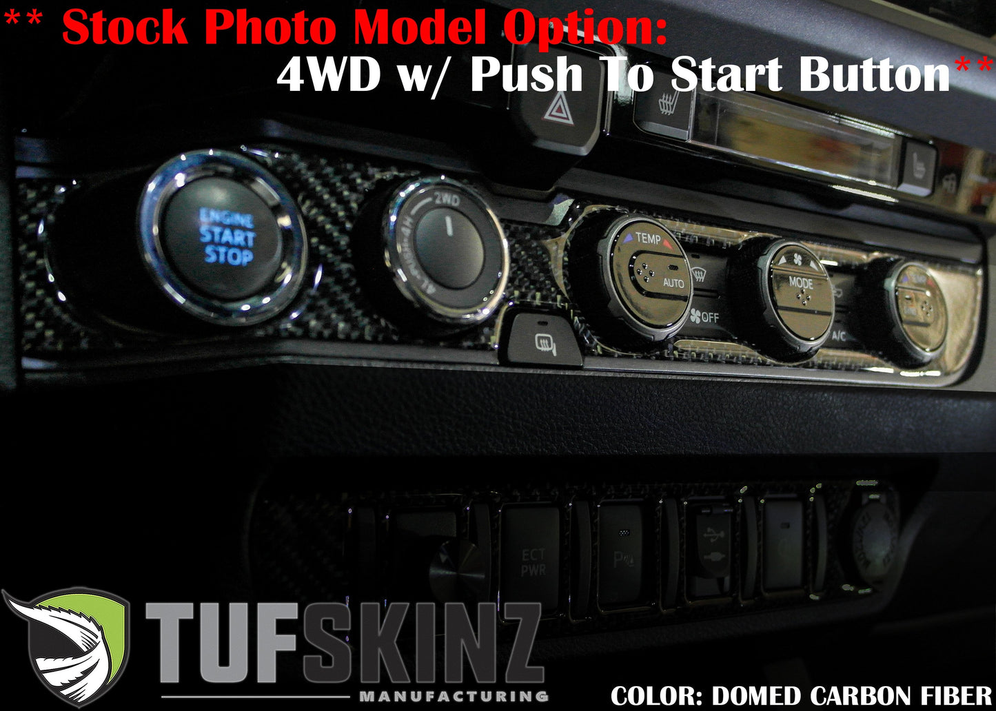 Tufskinz Climate Control Accent Overlay | '16 - '23 Toyota Tacoma