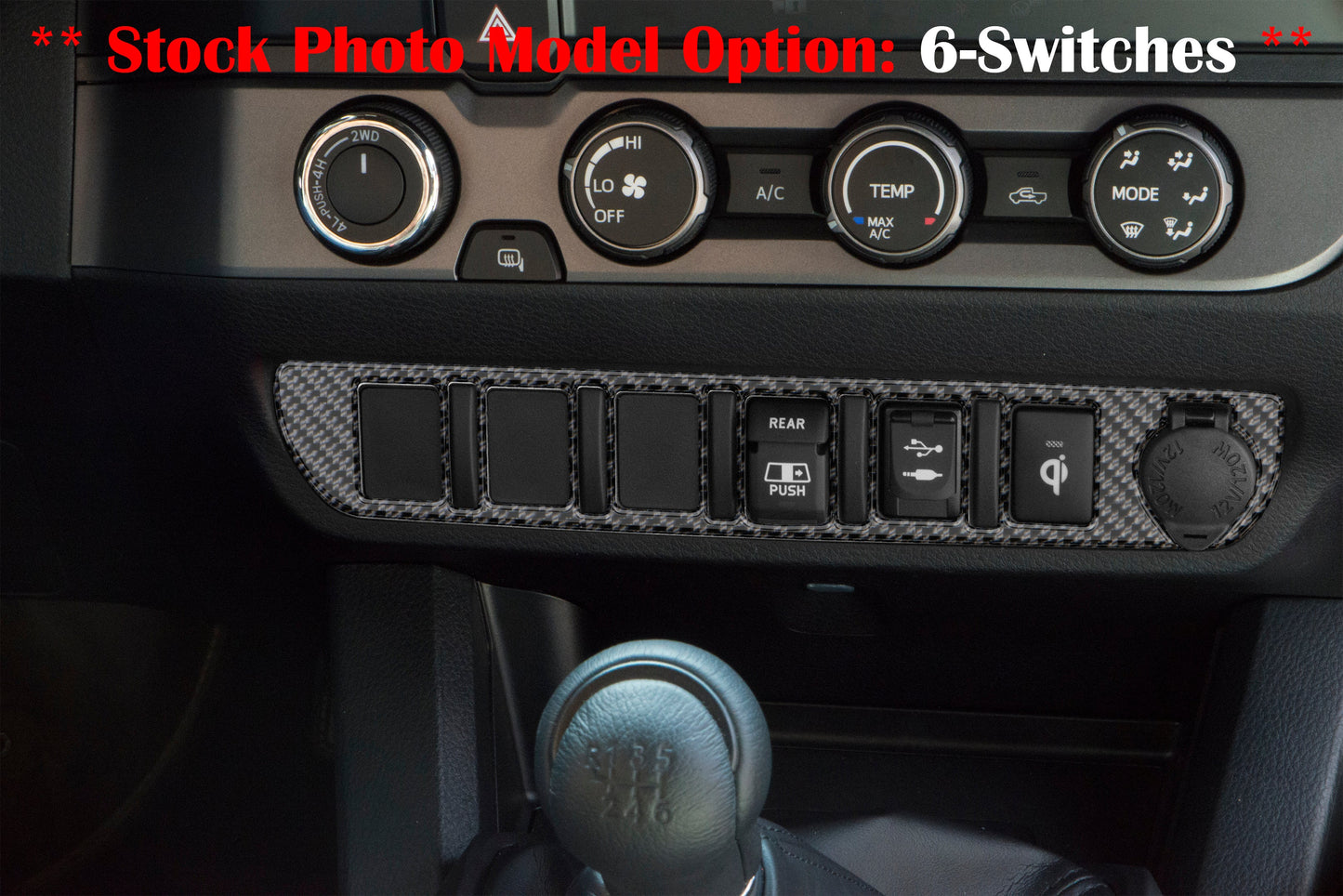 Tufskinz Center Dash Switch Panel Accent Overlay | '16 - '23 Tacoma
