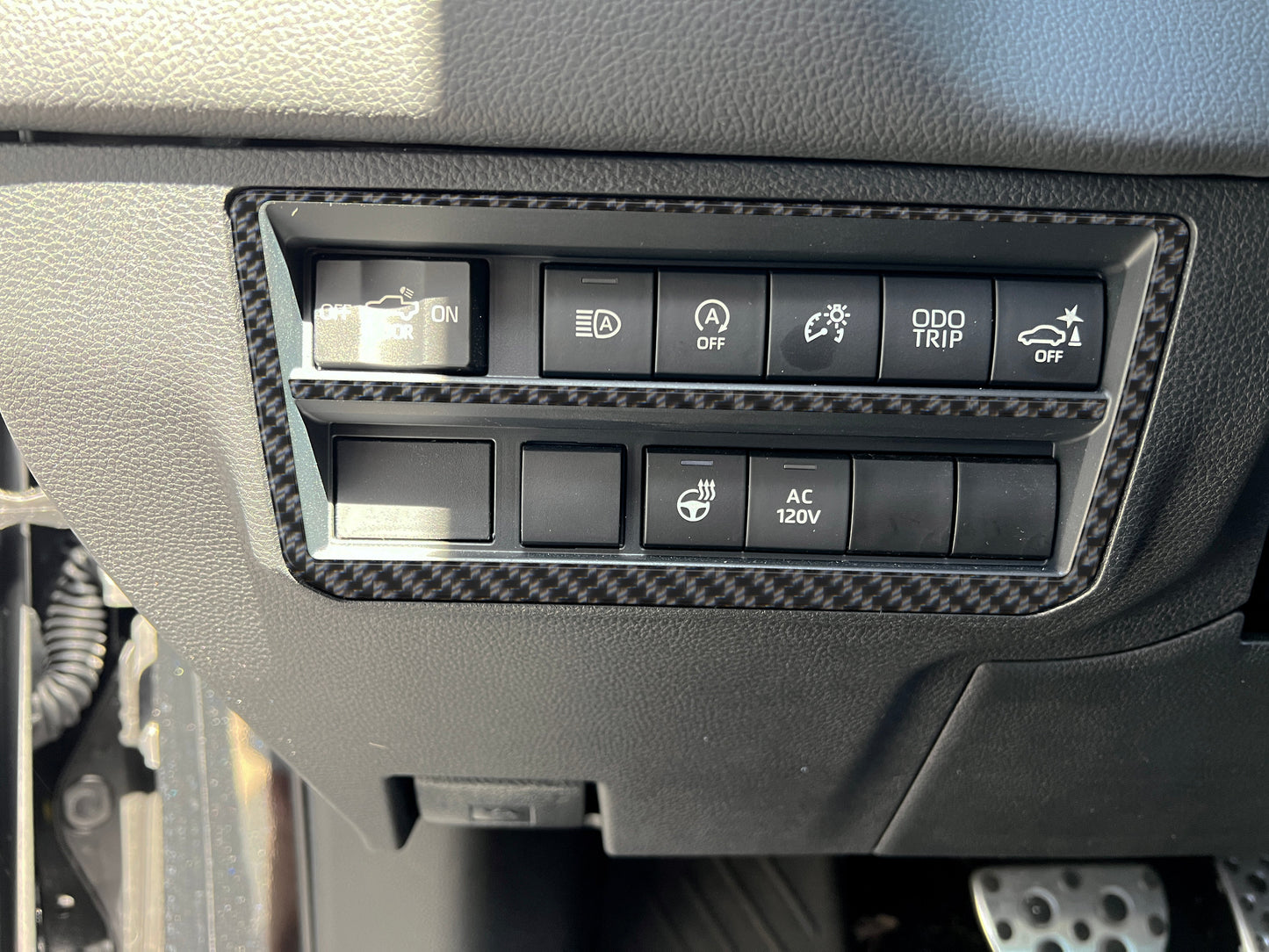 Tufskinz Dim Switch Panel Accent Overlays | 2022+ Tundra & 2023+ Sequoia