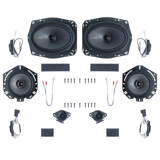 Kicker Plug & Play 6 Speaker Bundle (6.75" Rear Door Speakers) | '16 - '23 Tacoma