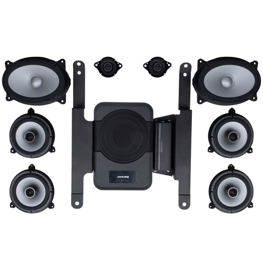 Alpine Plug & Play 8-Speaker, 4-Channel Amp & Powered Subwoofer Bundle (6x9 Front Door Speakers) | '10 - '24 4Runner