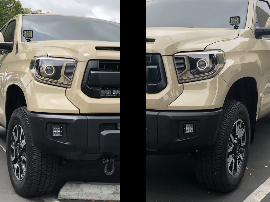 Cali Raised LED Fog Light Pod Replacement Mounting Brackets | '14 - '21 Tundra