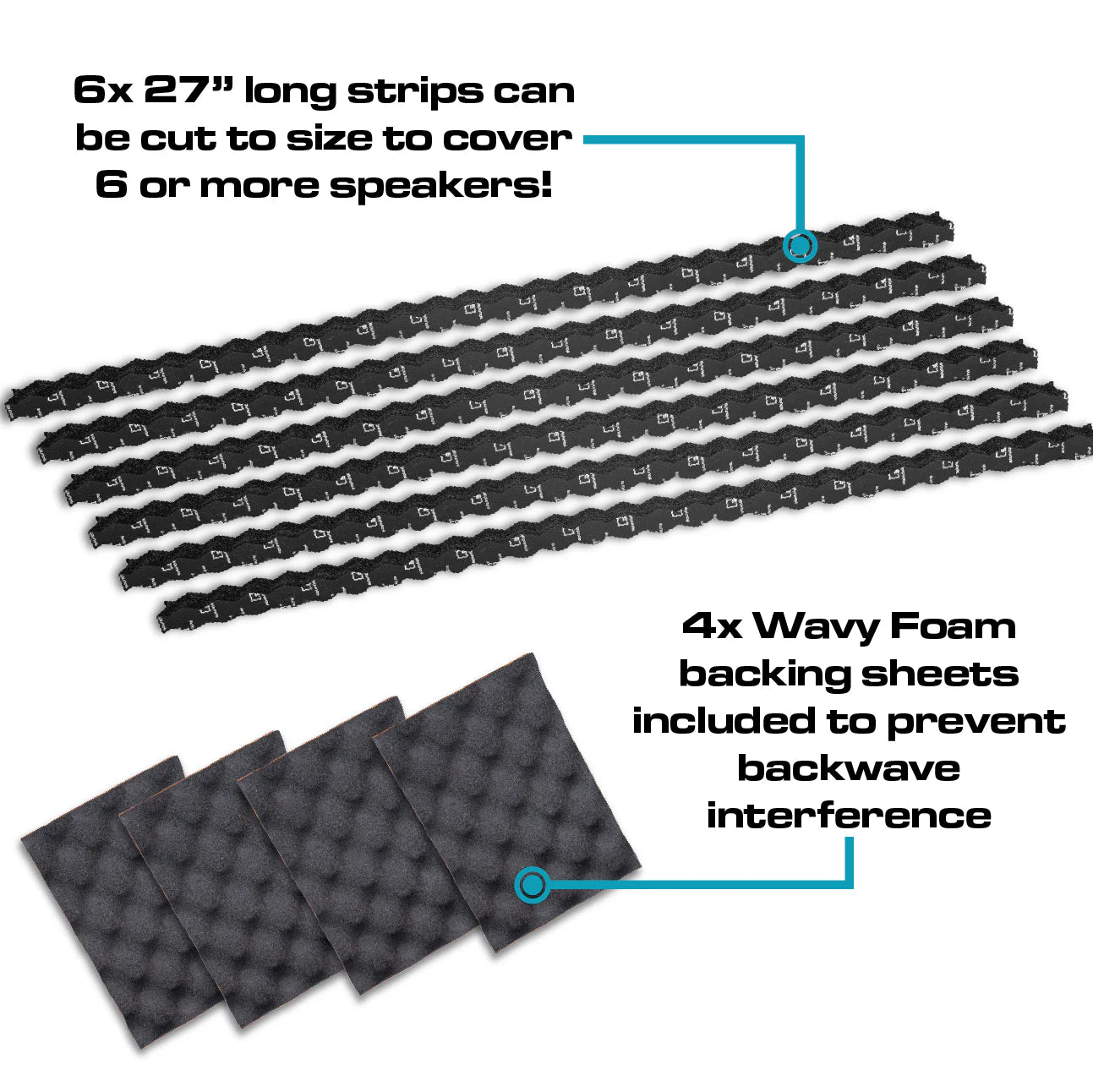 Speaker Ring & Backing Sheets Sound Deadening Kit