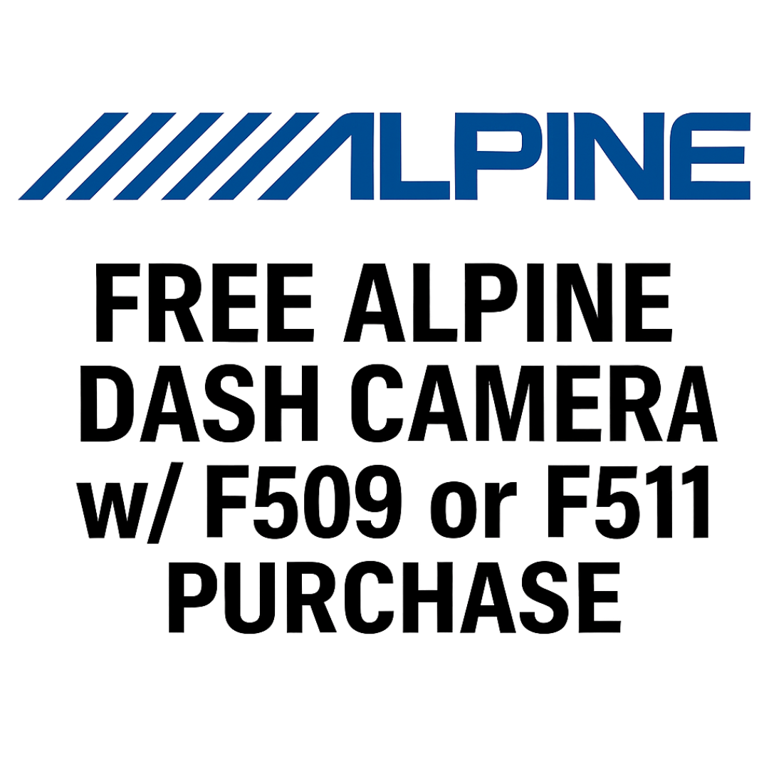 Alpine F509/F511 + Free Alpine Dash Camera