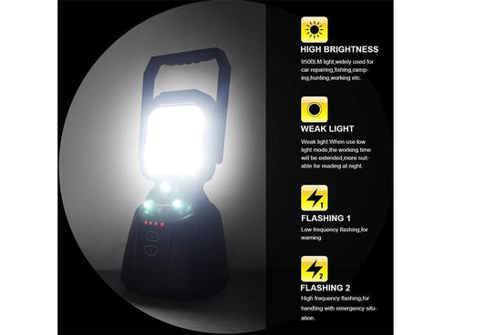 Cali Raised 15W Magnetic Base Rechargeable LED Work/Camp Light