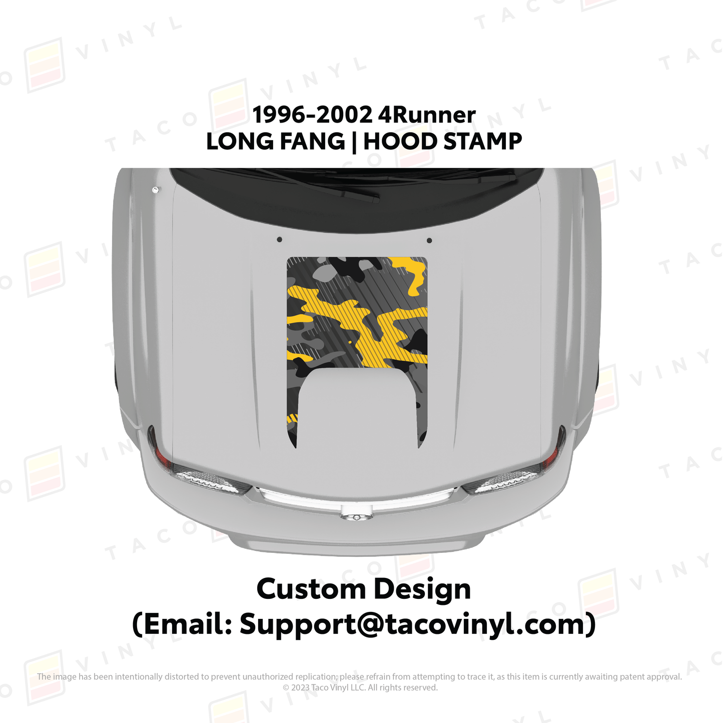 Taco Vinyl 4Runner Hood Stamp | '96 - '02 4Runner