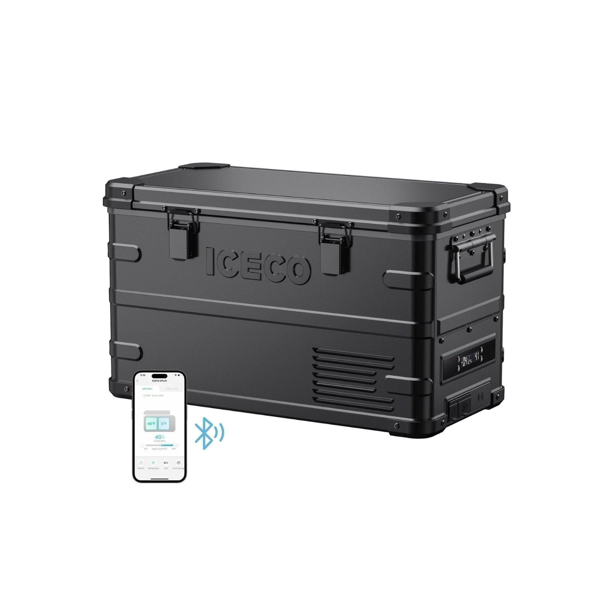 ICECO APL35 Dual-Zone Aluminum Fridge Freezer | 35L Black