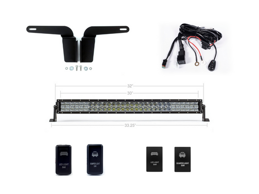 Cali Raised 32" Lower Bumper Flush LED Light Bar Kit | '03 - '09 4Runner