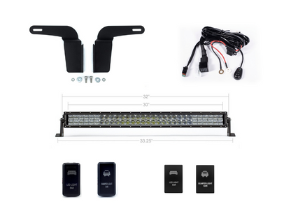 Cali Raised 32" Lower Bumper Hidden LED Light Bar Brackets Kit | '03 - '09 4Runner