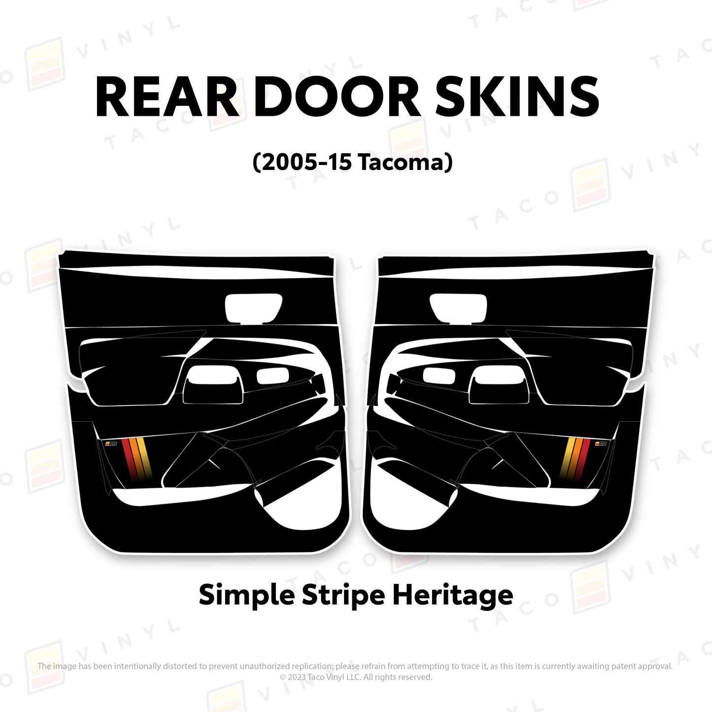 Taco Vinyl Tacoma Door Skins | '05 - '15 Tacoma