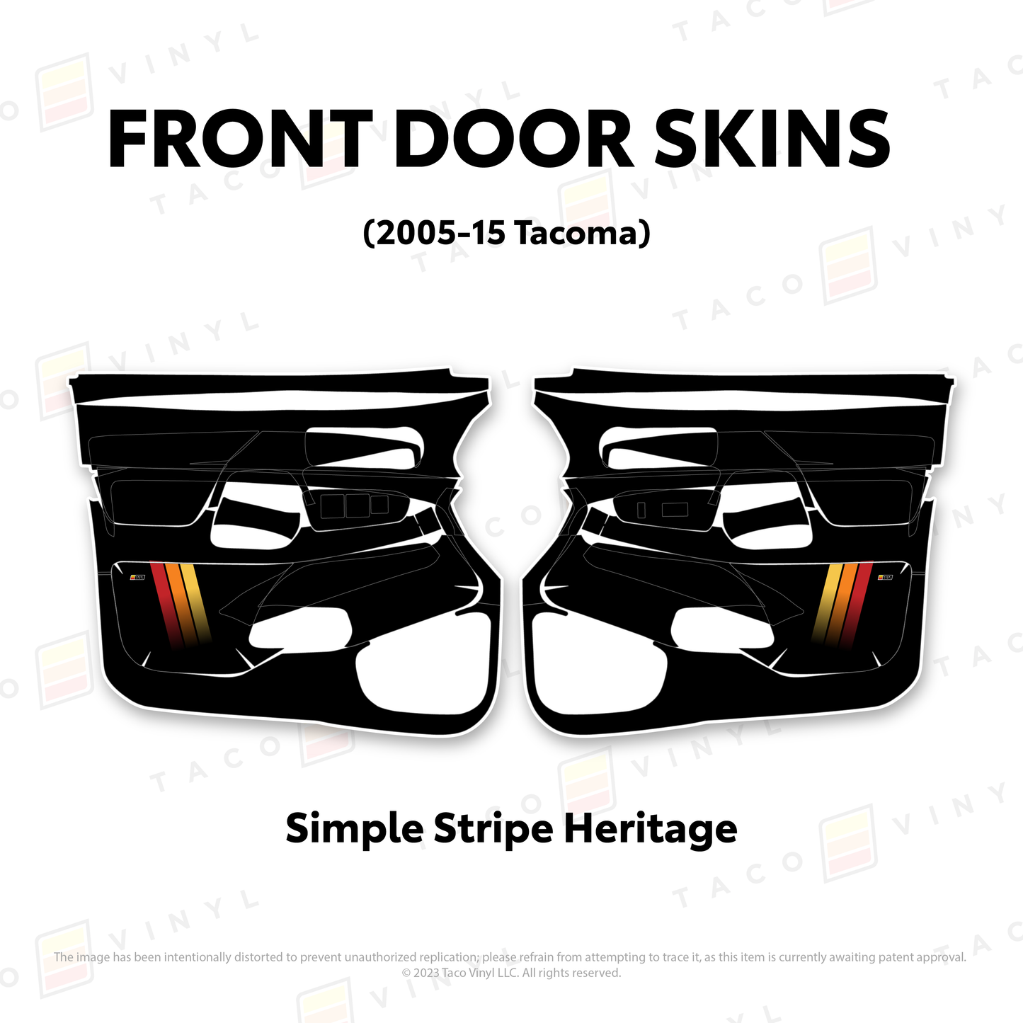 Taco Vinyl Tacoma Door Skins | '05 - '15 Tacoma
