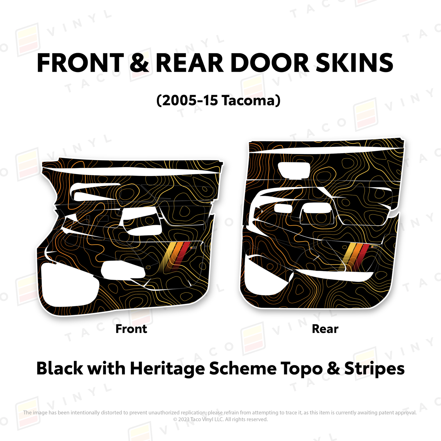 Taco Vinyl Tacoma Door Skins | '05 - '15 Tacoma