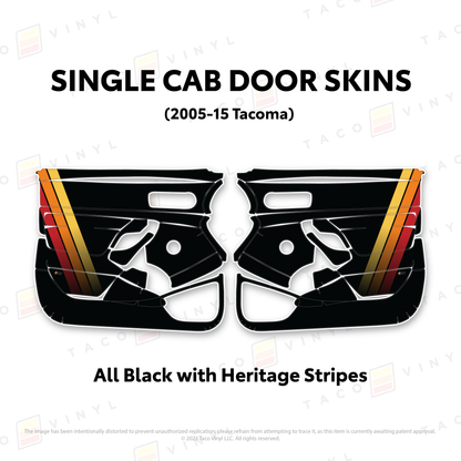 Taco Vinyl Tacoma Single Cab Door Skins | '05 - '15 Tacoma