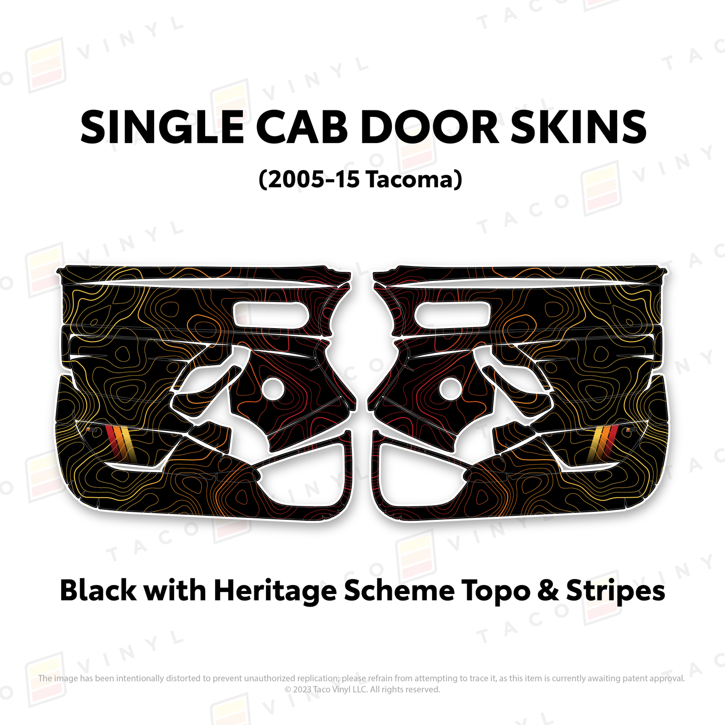 Taco Vinyl Tacoma Single Cab Door Skins | '05 - '15 Tacoma