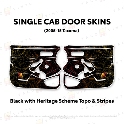 Taco Vinyl Tacoma Single Cab Door Skins | '05 - '15 Tacoma