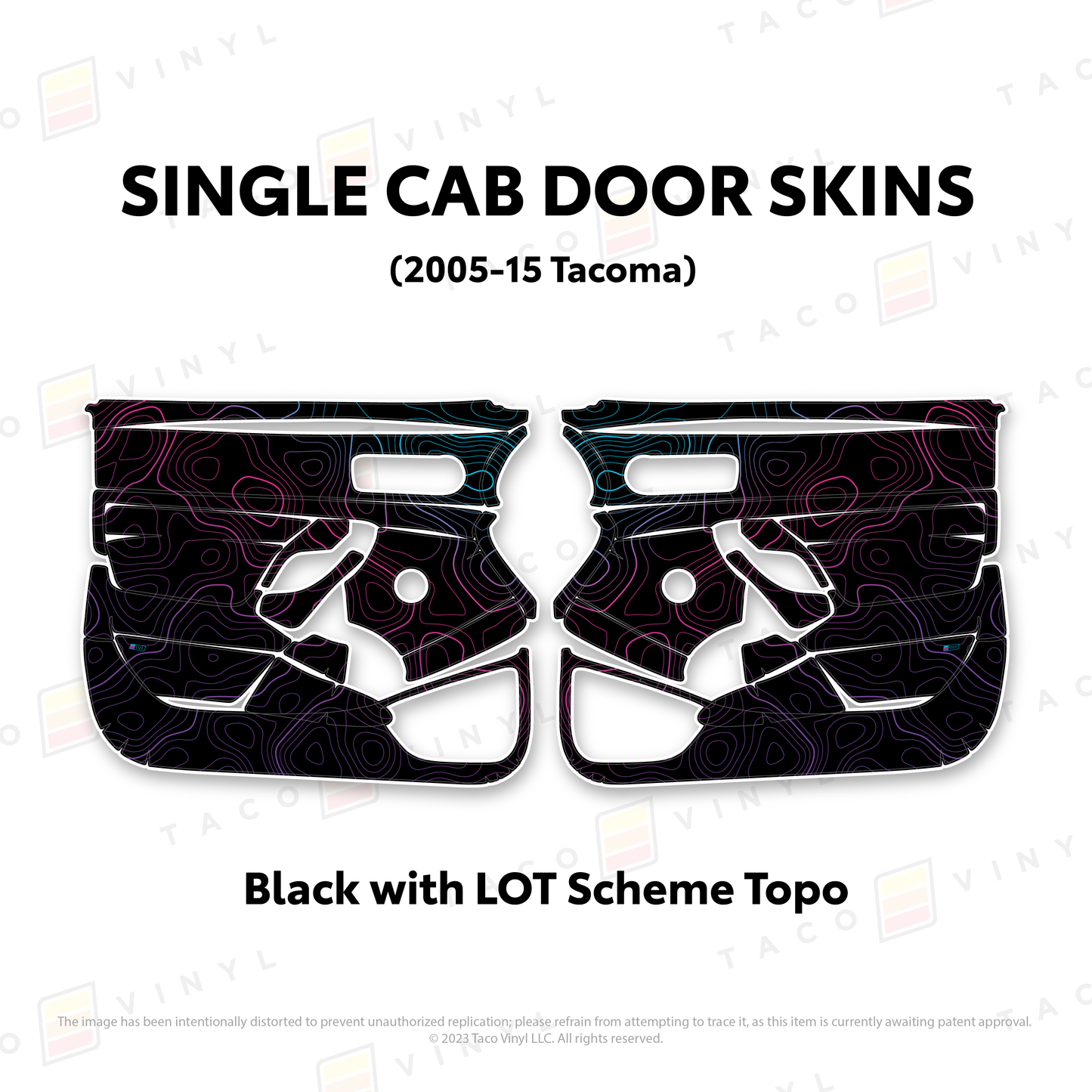 Taco Vinyl Tacoma Single Cab Door Skins | '05 - '15 Tacoma
