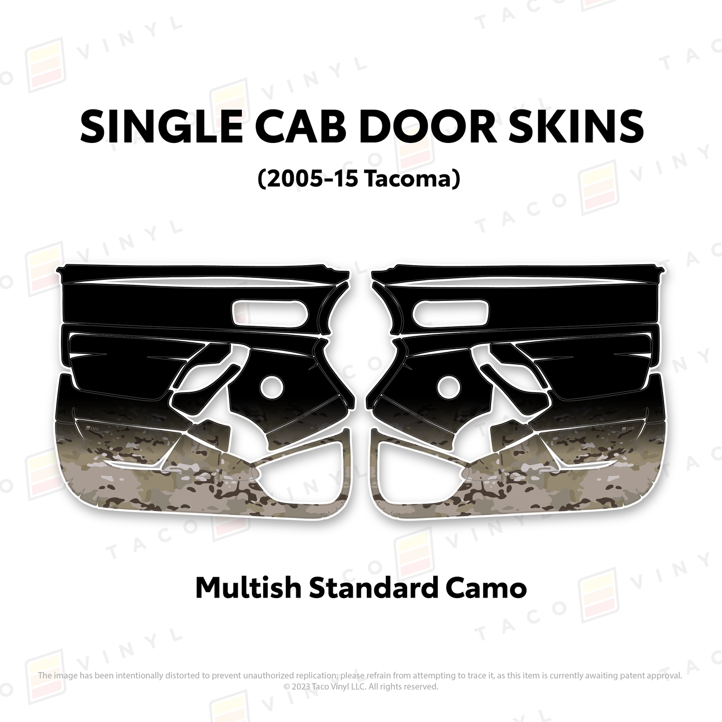Taco Vinyl Tacoma Single Cab Door Skins | '05 - '15 Tacoma