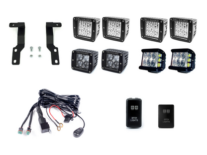 Cali Raised Low Profile LED Ditch Light Brackets Kit | '05 - '15 Tacoma