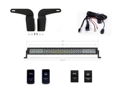 Cali Raised 32" Lower Bumper Flush LED Light Bar Brackets Kit | '05 - '15 Tacoma