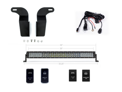 Cali Raised 32" Lower Bumper Hidden LED Light Bar Brackets Kit | '05 - '15 Tacoma