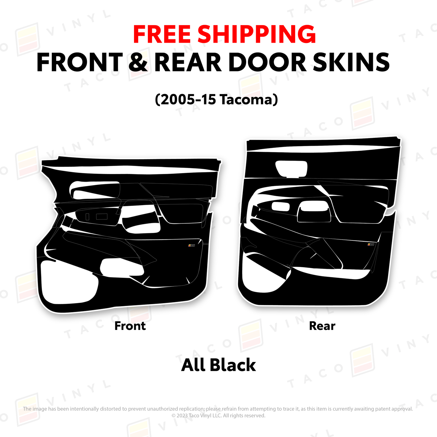 Taco Vinyl Tacoma Door Skins | '05 - '15 Tacoma