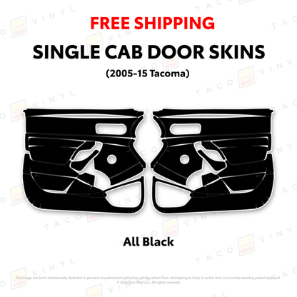 Taco Vinyl Tacoma Single Cab Door Skins | '05 - '15 Tacoma