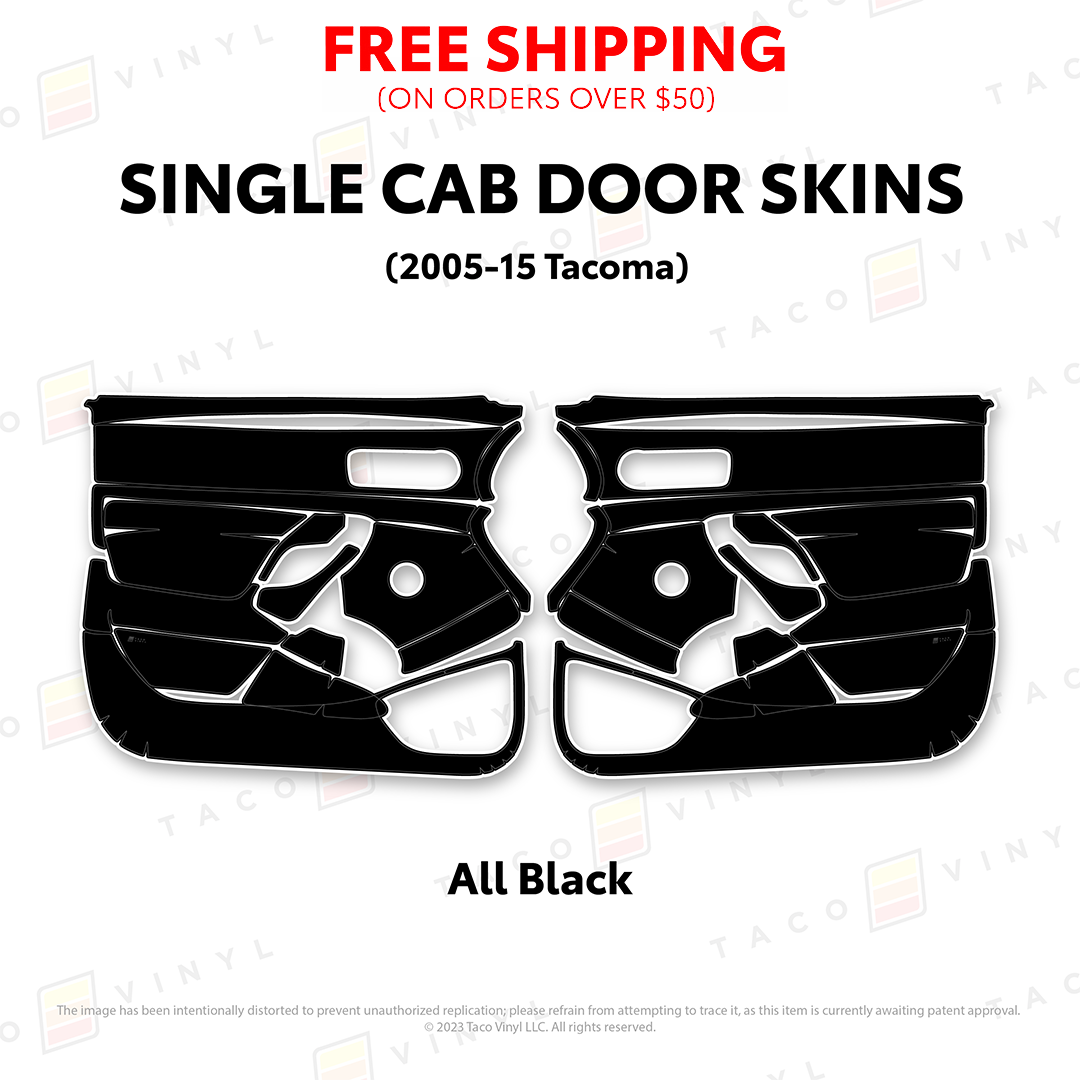 Taco Vinyl Tacoma Single Cab Door Skins | '05 - '15 Tacoma