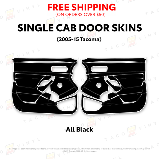 Taco Vinyl Tacoma Single Cab Door Skins | '05 - '15 Tacoma