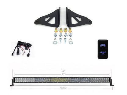 Cali Raised 52" Curved LED Light Bar Roof Brackets Kit | '05 - '23 Tacoma