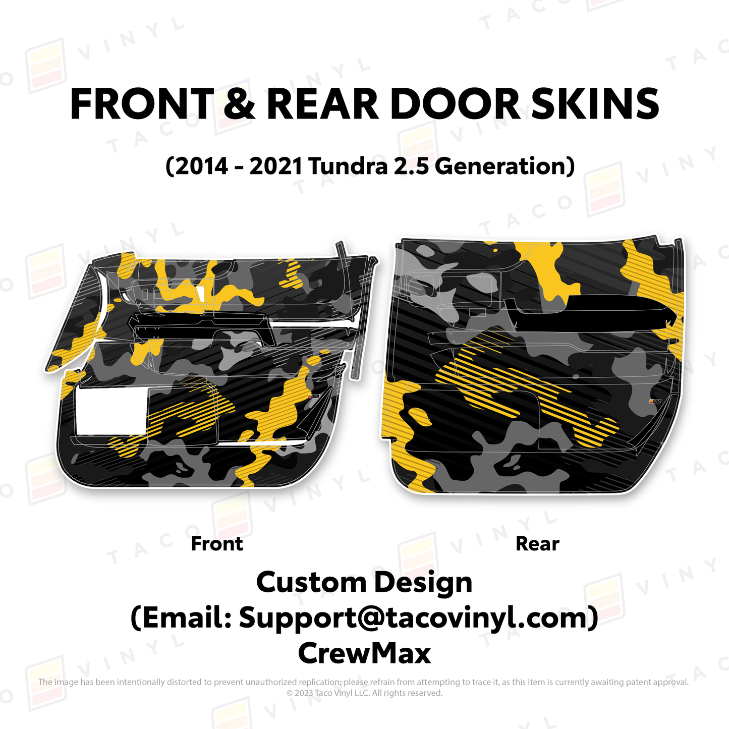 Taco Vinyl Tundra Door Skins | '14 - '21 Tundra