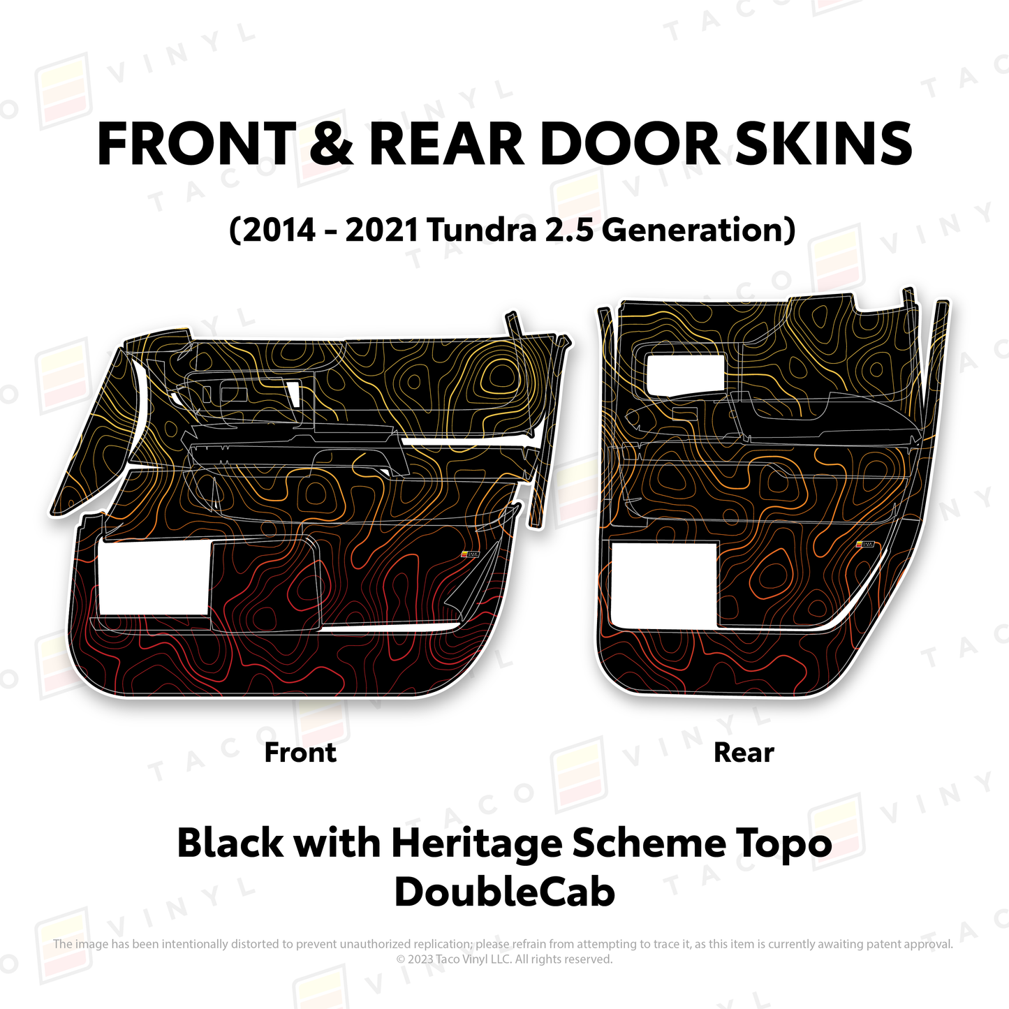 Taco Vinyl Tundra Door Skins | '14 - '21 Tundra