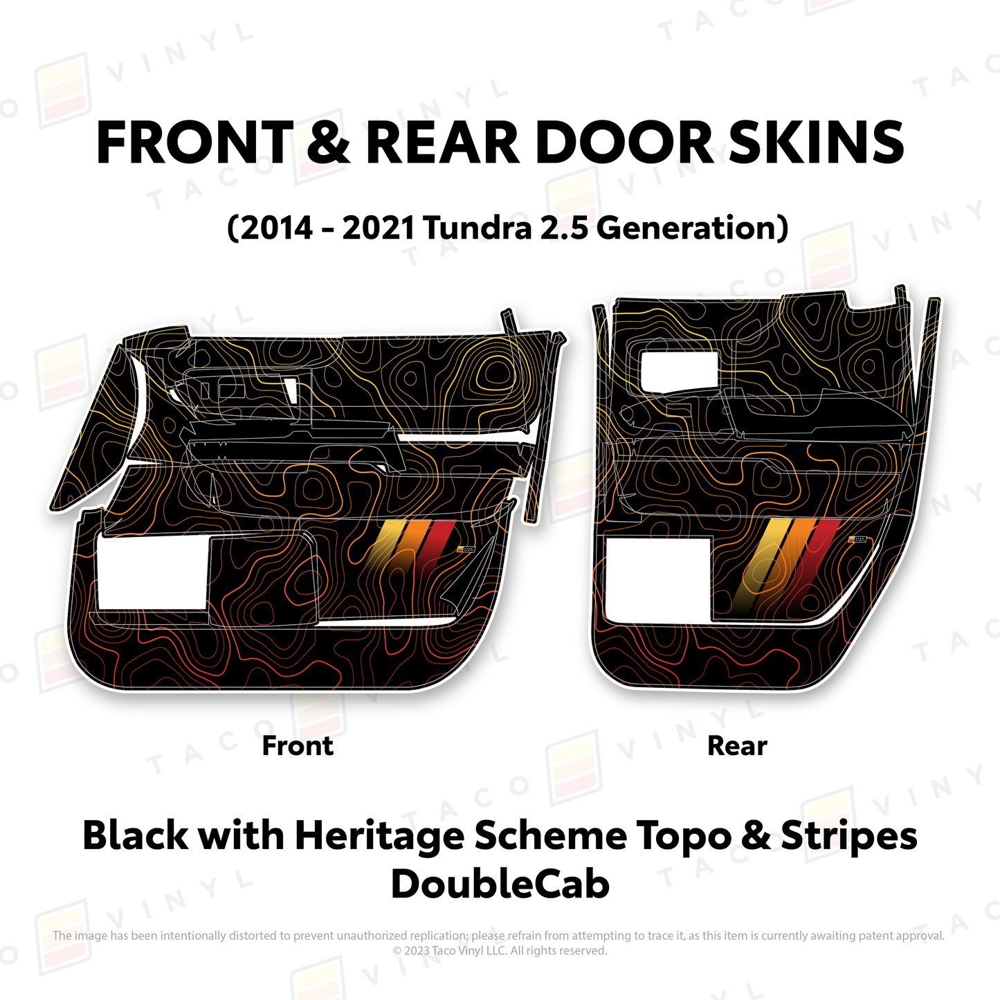 Taco Vinyl Tundra Door Skins | '14 - '21 Tundra