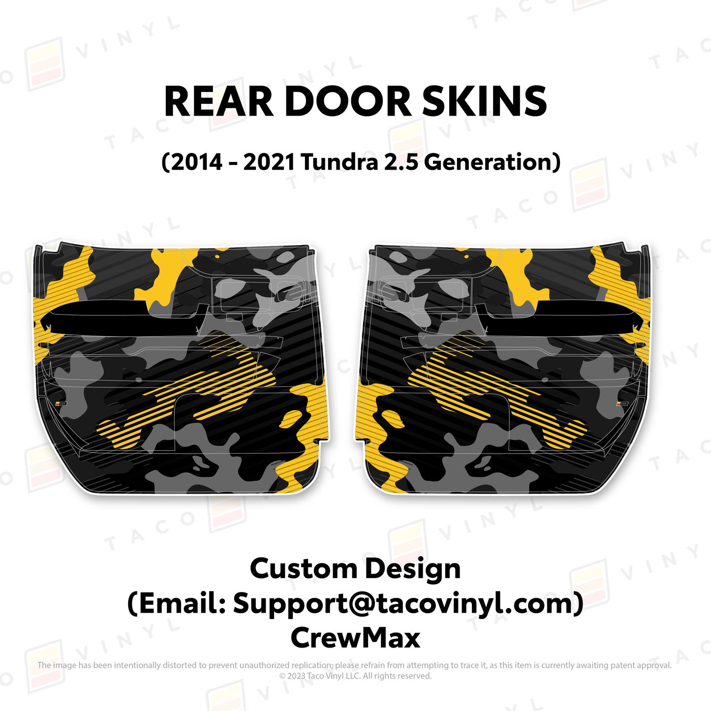 Taco Vinyl Tundra Door Skins | '14 - '21 Tundra