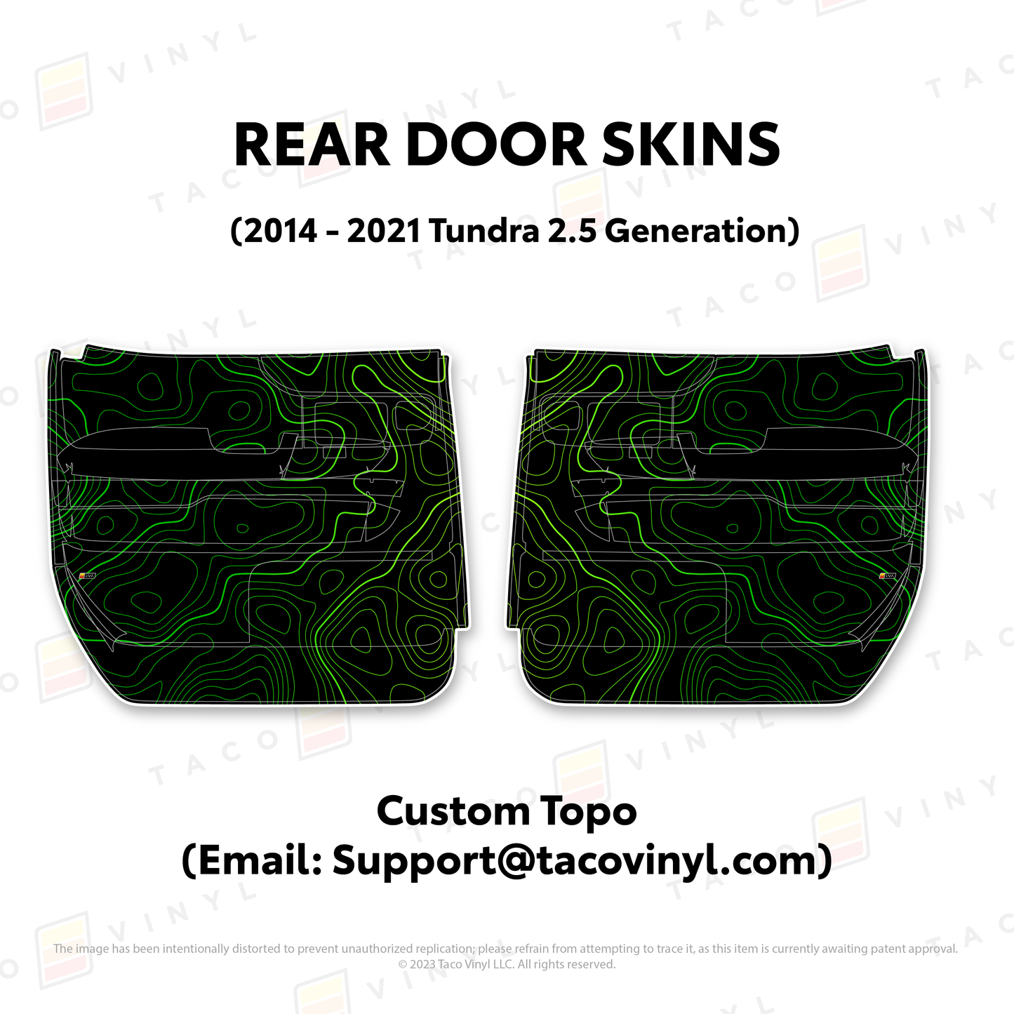Taco Vinyl Tundra Door Skins | '14 - '21 Tundra