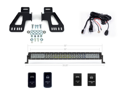 Cali Raised 32" Upper Grille LED Light Bar Brackets Kit | '16 - '23 Tacoma